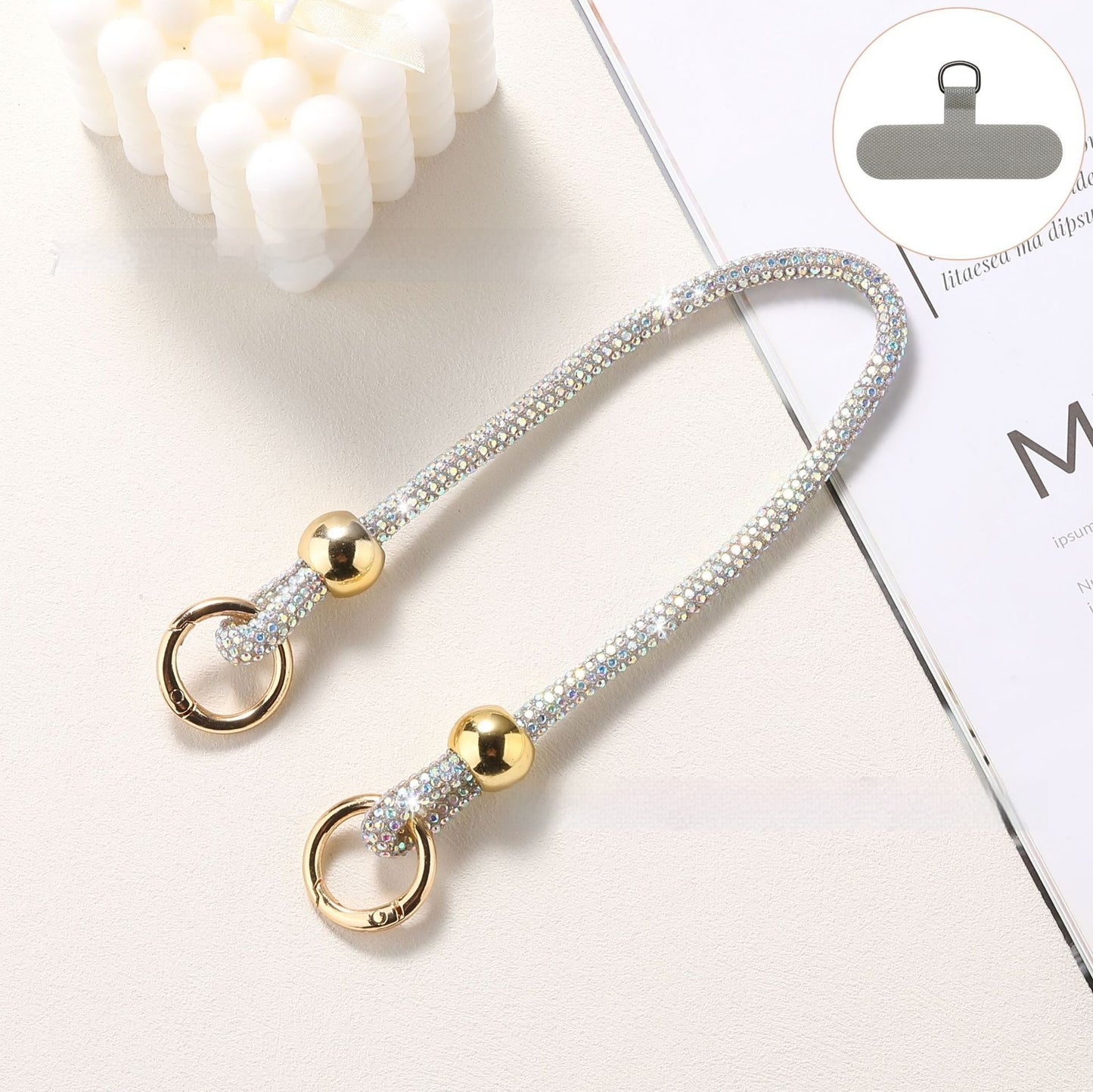 ✨ Luxury Rhinestone Phone Lanyard – Elegant Hands-Free Bling