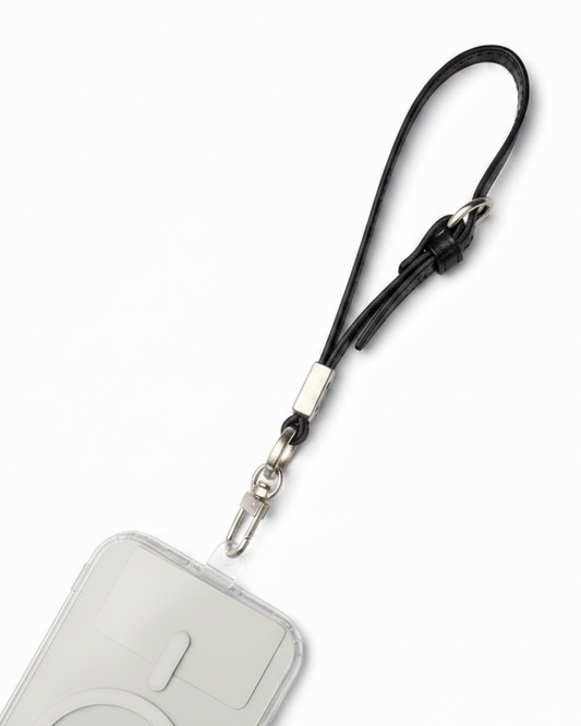 Black Wrist Strap with Card Holder