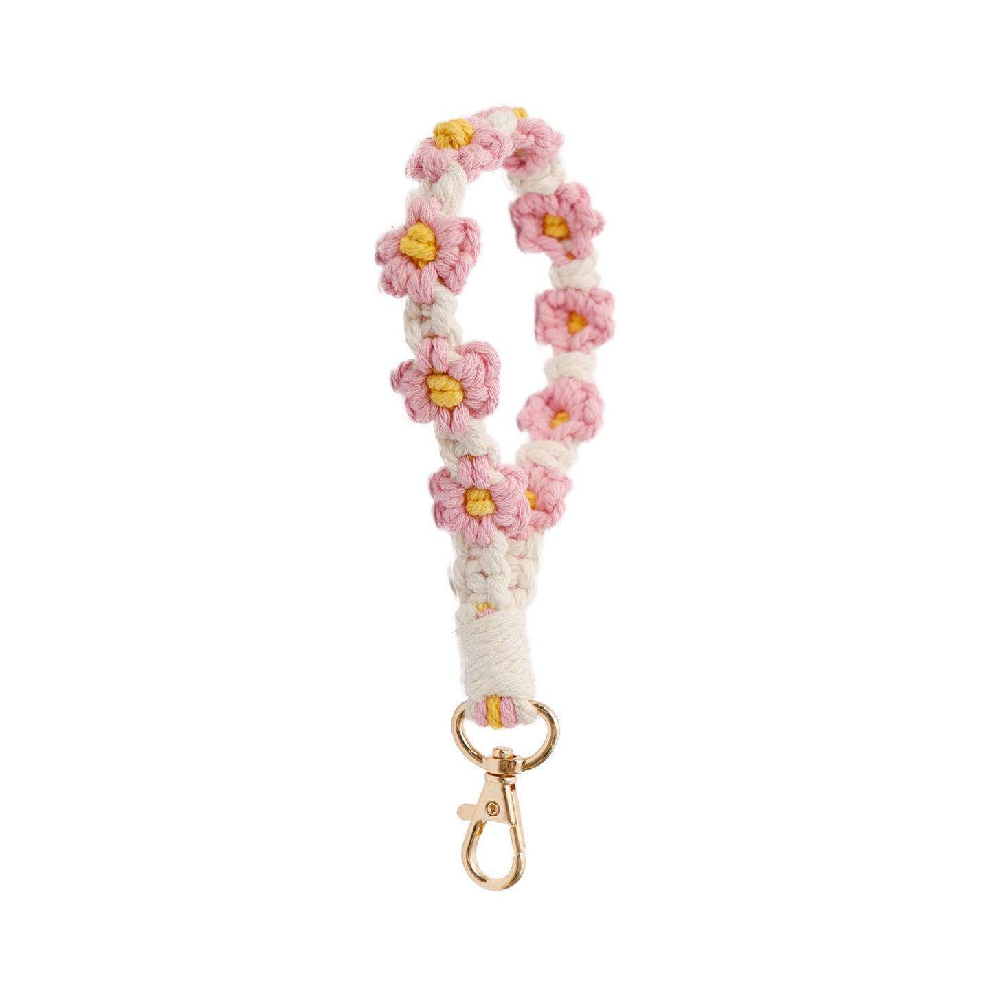 Little Daisy Flower Wrist Strap Keychain