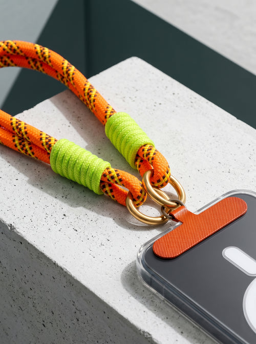 Electric Tangerine & Neon Lime Paracord Wristlet
