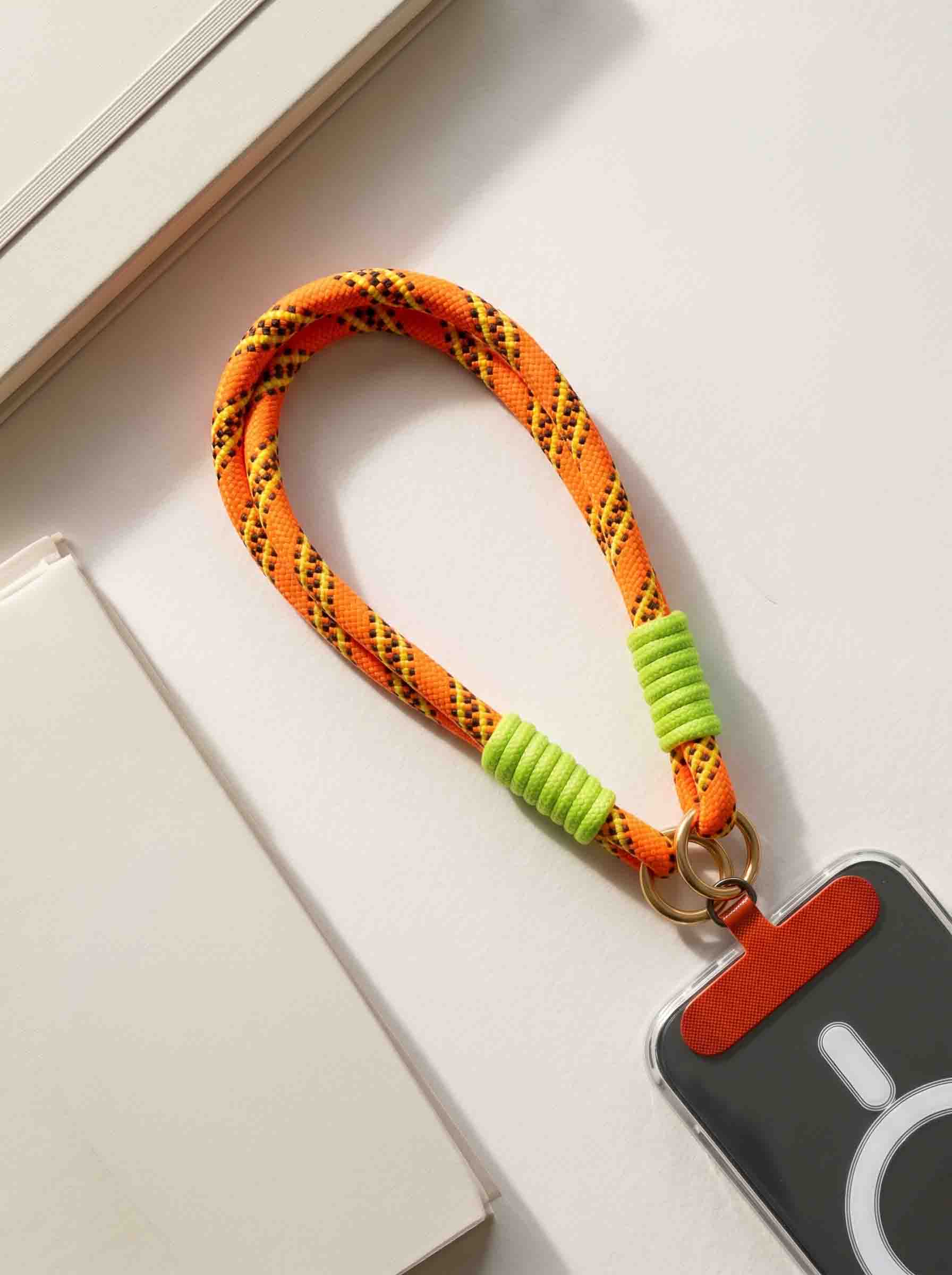 Electric Tangerine & Neon Lime Paracord Wristlet