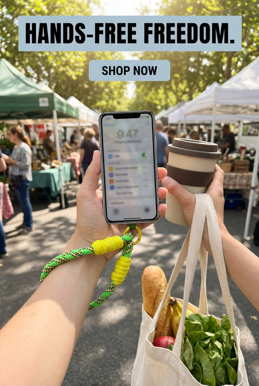Paracord Phone Wristlet — Hands-Free Phone Strap, 11 Colors