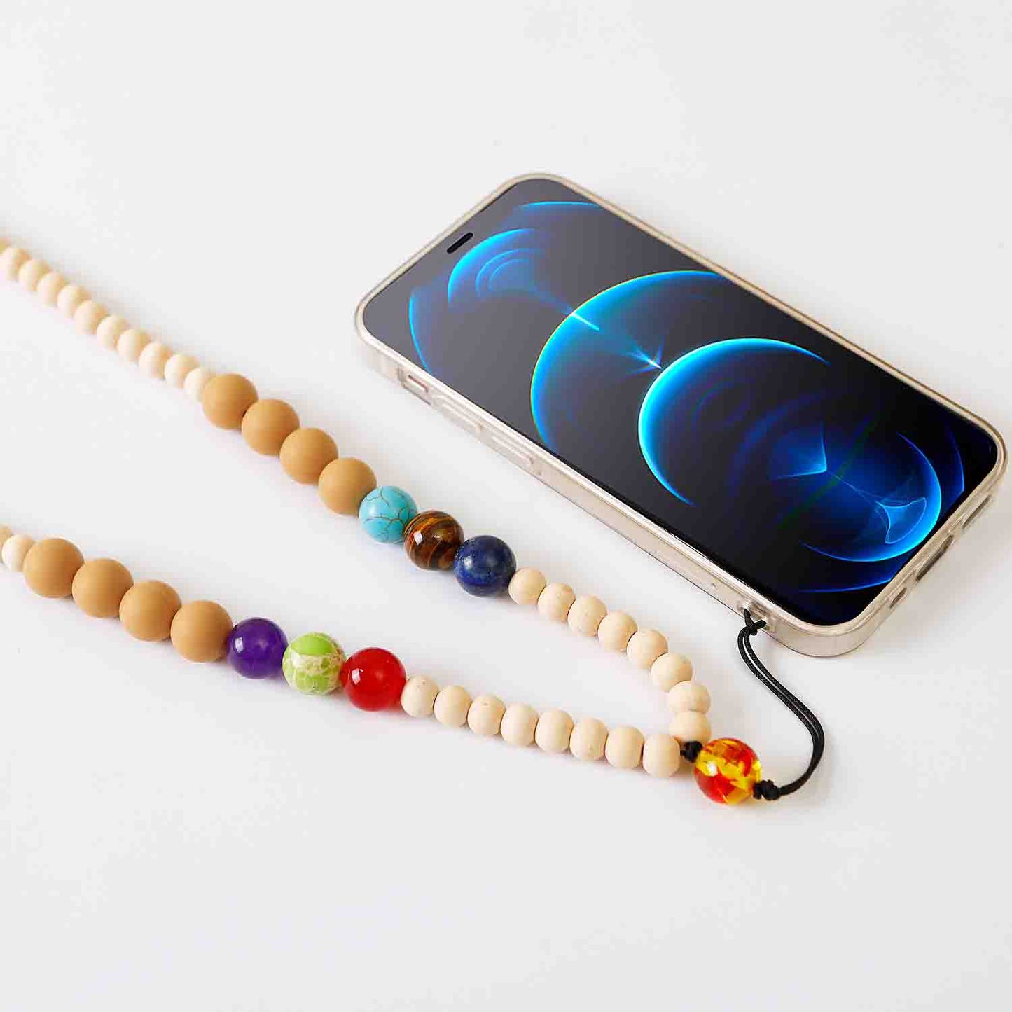 Wooden & Silicone Beads Lanyard