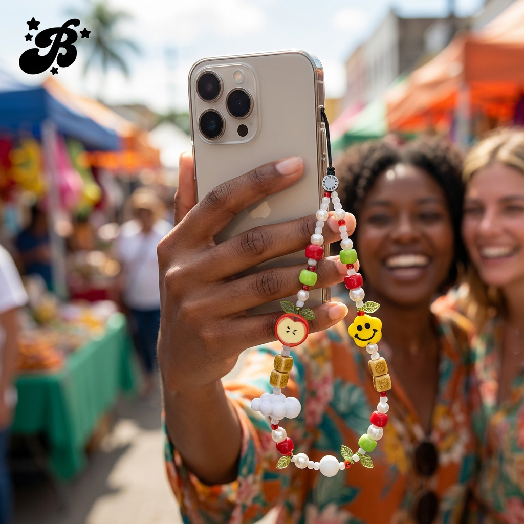 Colorful Beaded Phone Wrist Strap | Bag Charm & Keychain