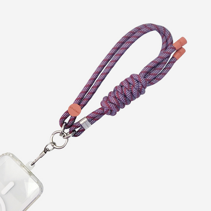 Tali Pergelangan Tangan Telefon Jalinan Jalinan Tangan – Gelang Tangan dengan Lampiran Telefon Logam Percuma