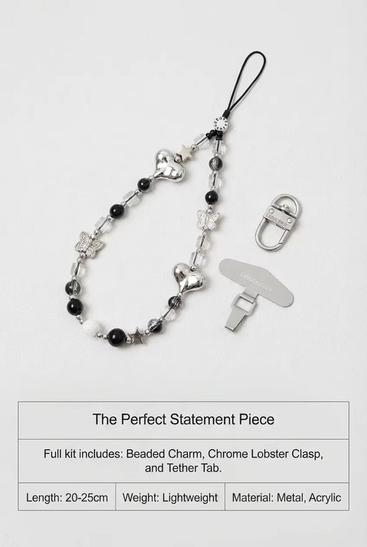 Liquid Chrome Y2K Butterfly Phone Charm