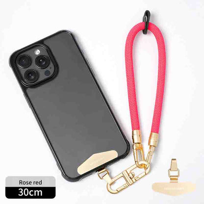 Luxe Braided Wristlet Strap with Gold Clips