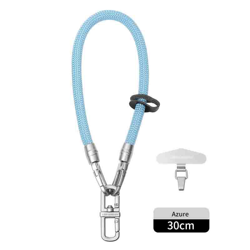 ゴールドクリップ付きの豪華な編み込みリストレットストラップ - エレガントな携帯電話やバッグチャーム