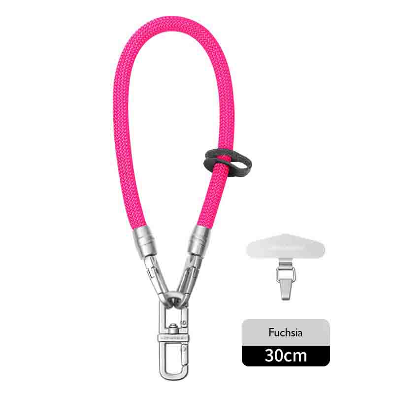 ゴールドクリップ付きの豪華な編み込みリストレットストラップ - エレガントな携帯電話やバッグチャーム