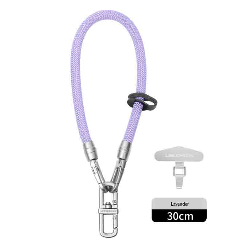 ゴールドクリップ付きの豪華な編み込みリストレットストラップ - エレガントな携帯電話やバッグチャーム