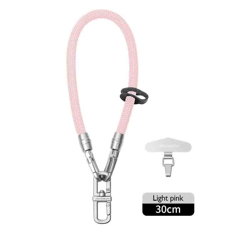 ゴールドクリップ付きの豪華な編み込みリストレットストラップ - エレガントな携帯電話やバッグチャーム