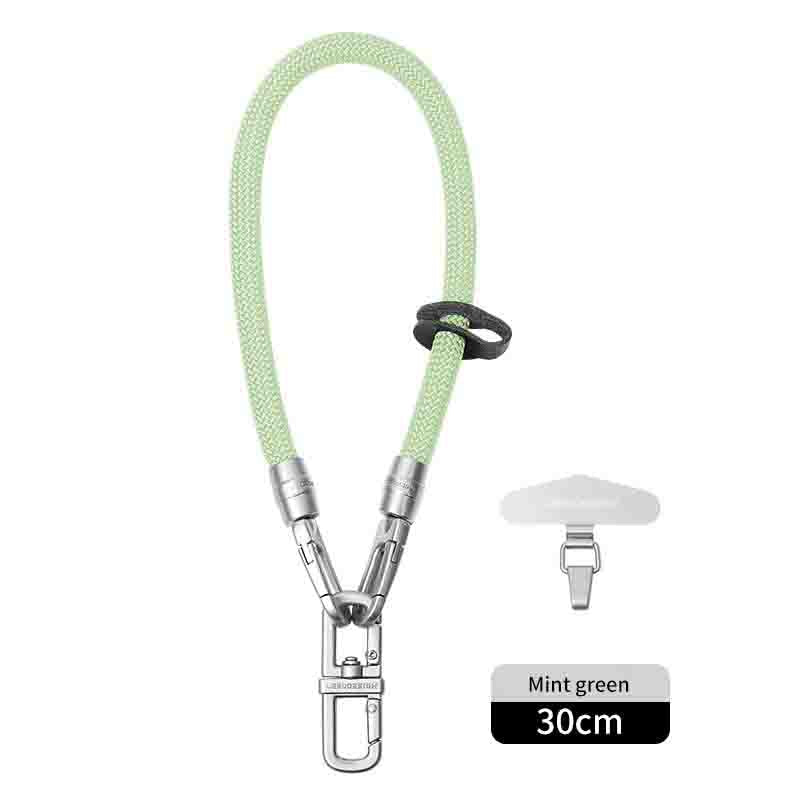 ゴールドクリップ付きの豪華な編み込みリストレットストラップ - エレガントな携帯電話やバッグチャーム