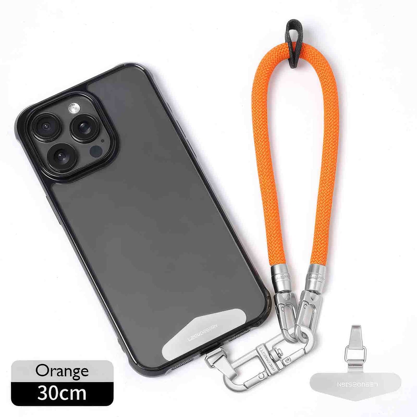 ゴールドクリップ付きの豪華な編み込みリストレットストラップ - エレガントな携帯電話やバッグチャーム