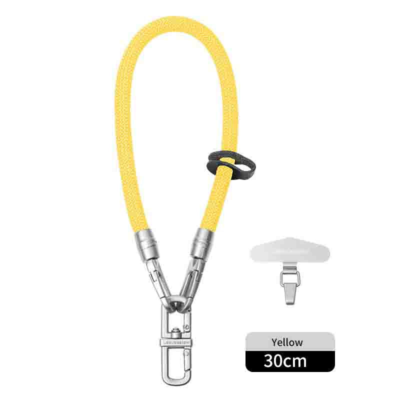 ゴールドクリップ付きの豪華な編み込みリストレットストラップ - エレガントな携帯電話やバッグチャーム