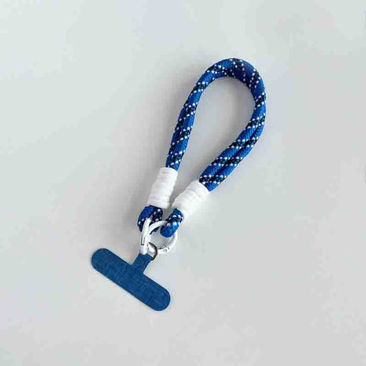 Paracord Phone Wristlet - White/Blue