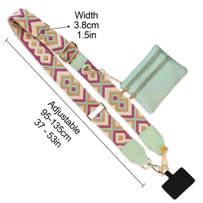 Shoulder Strap Phone Lanyard with Zipper Pouch – Crossbody Carry, Bag Strap Convertible, Everyday Essential