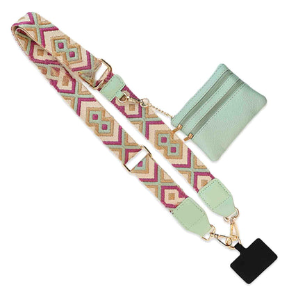 Shoulder Strap Phone Lanyard with Zipper Pouch – Crossbody Carry, Bag Strap Convertible, Everyday Essential