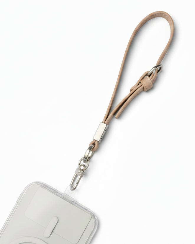 Almond Wrist Strap with Card Holder