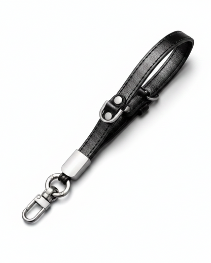 Black PU Leather Wrist Strap