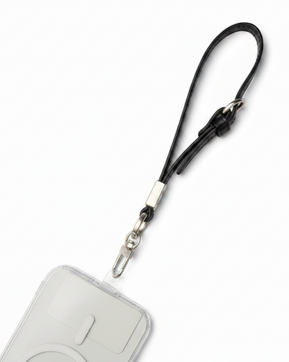 Black Wrist Strap with Card Holder