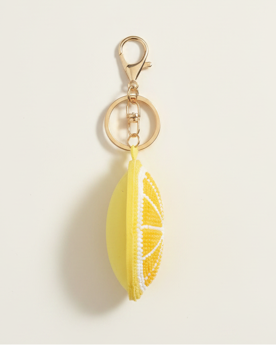 Clean lemon slice keychain product image