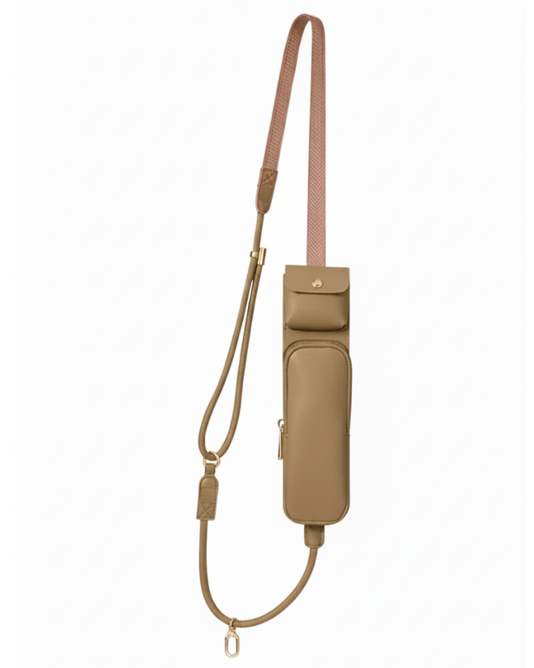 Khaki Crossbody Phone Pouch