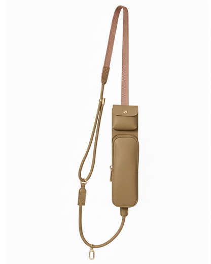 Khaki Crossbody Phone Pouch