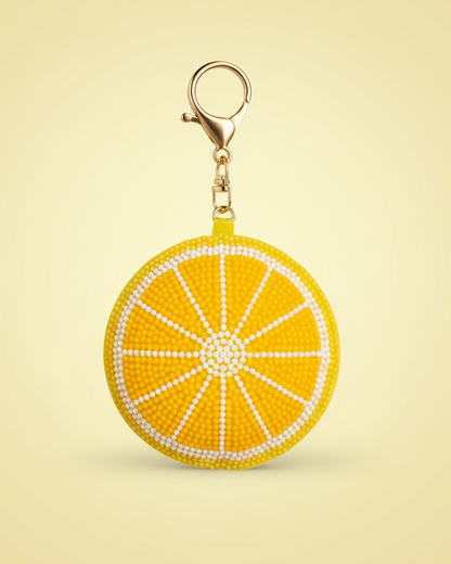 Lemon Keychain - Pastel Background