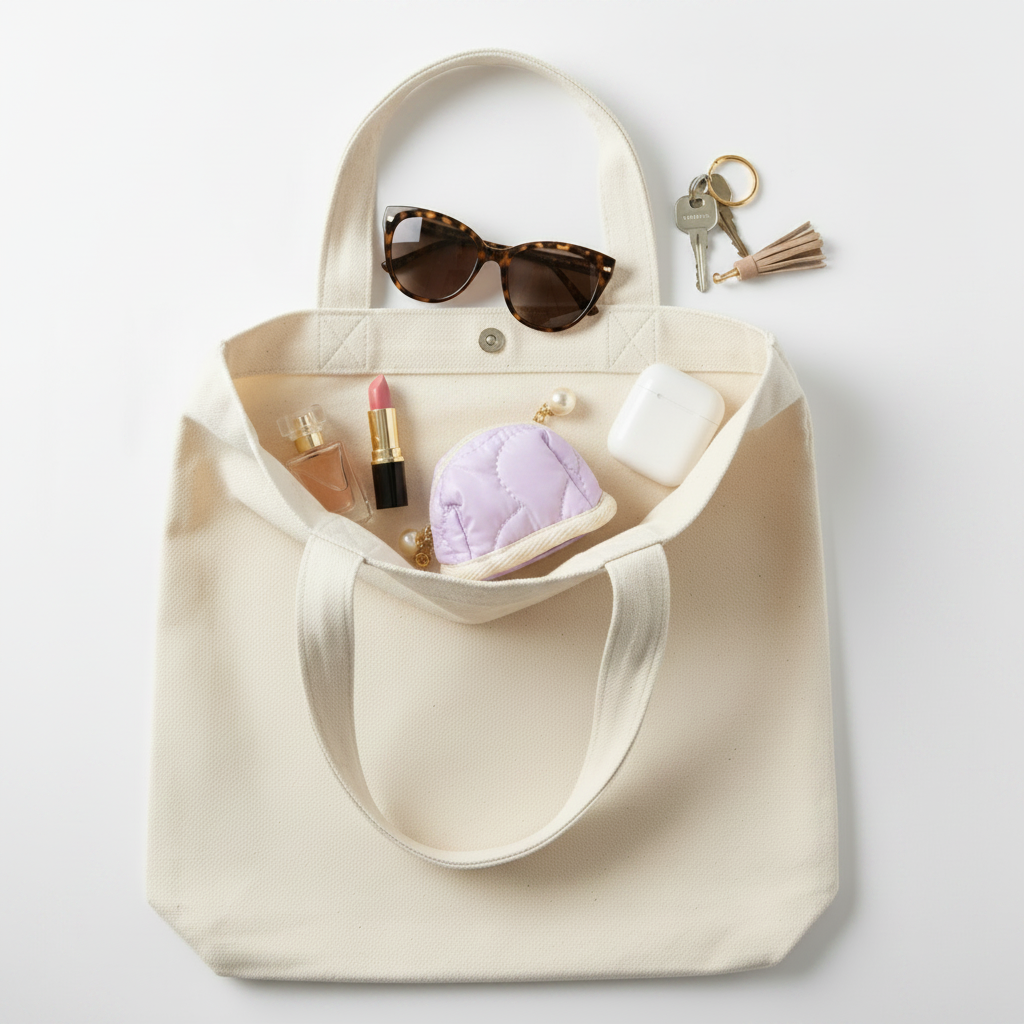 Lemon Yellow Coin Purse - Handbag Flatlay