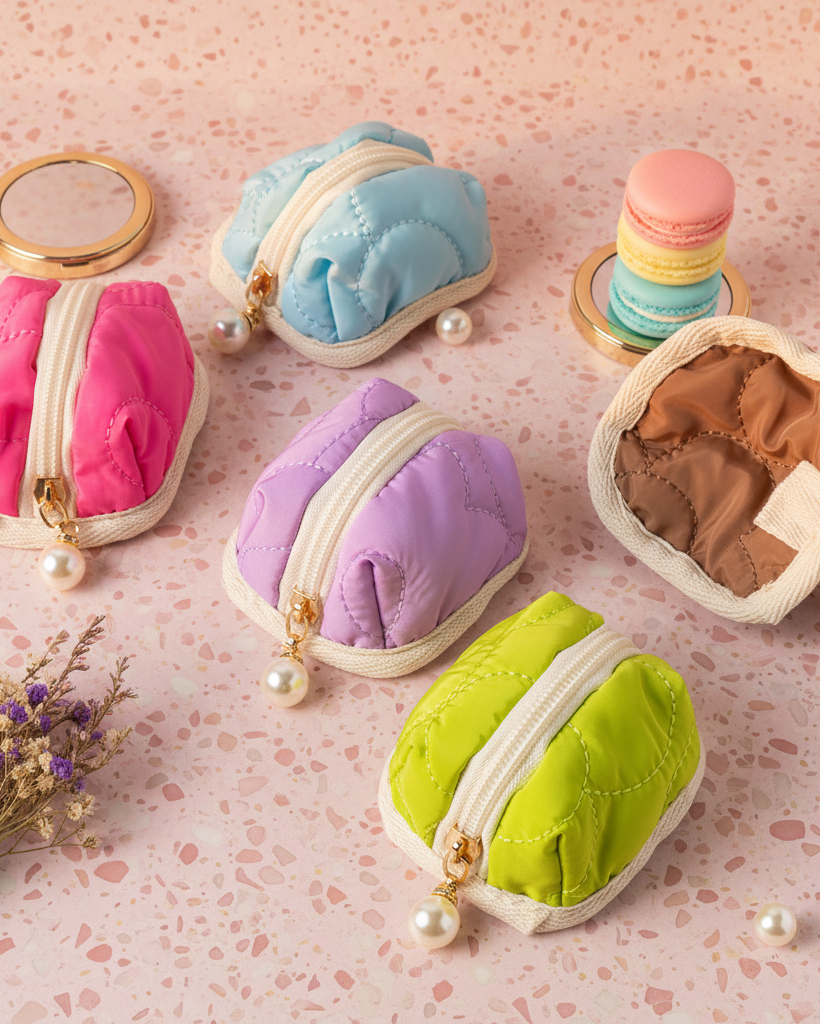 Quilted Pouch Collection Lifestyle - Terrazzo