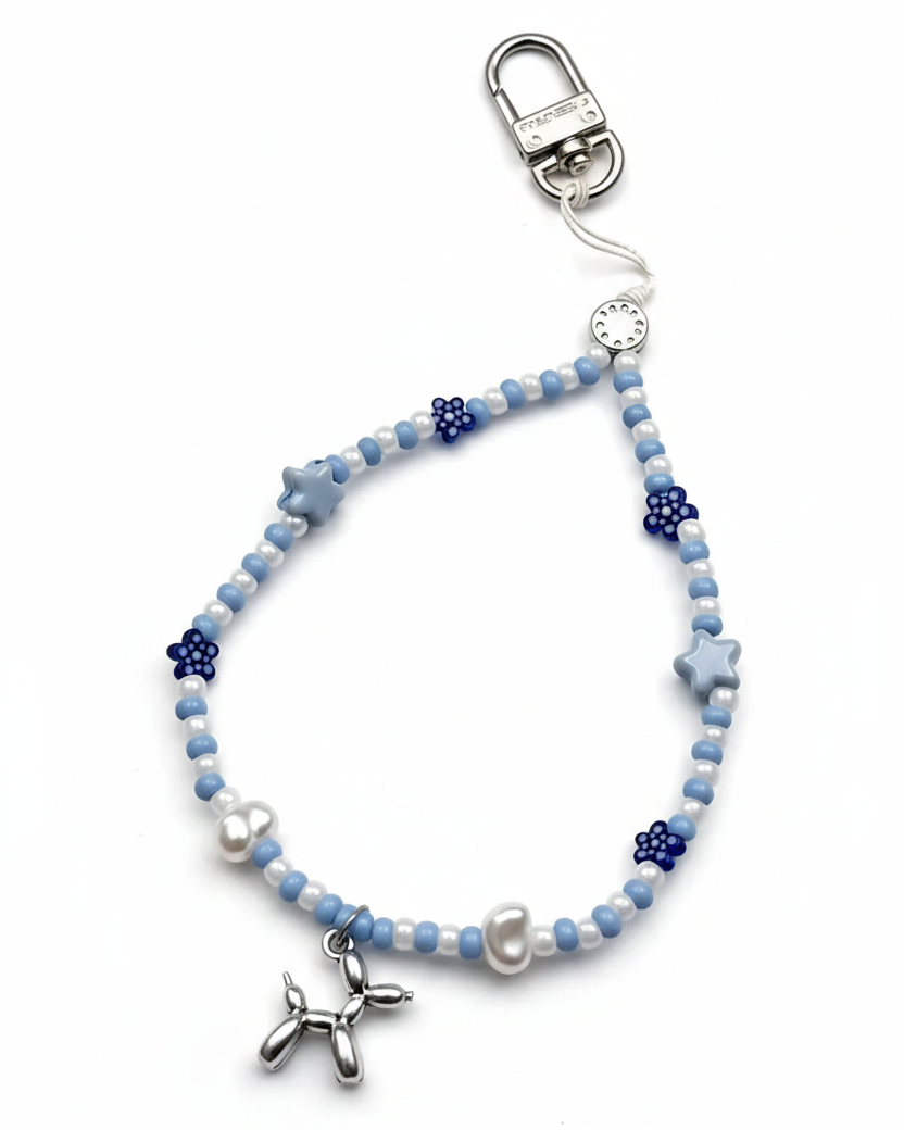 Sky Charm Beaded Phone Wristlet